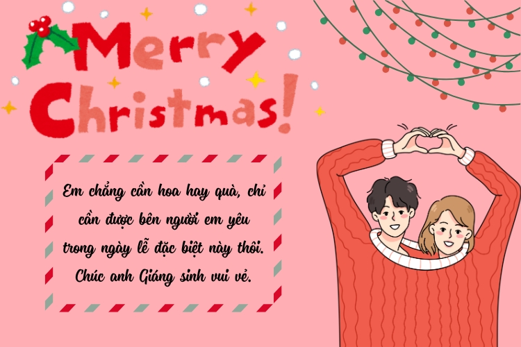Lời chúc Giáng sinh ý nghĩa cho người yêu nam (bạn trai)
