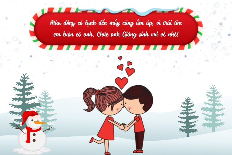 Lời chúc Giáng sinh ngắn gọn cho người yêu