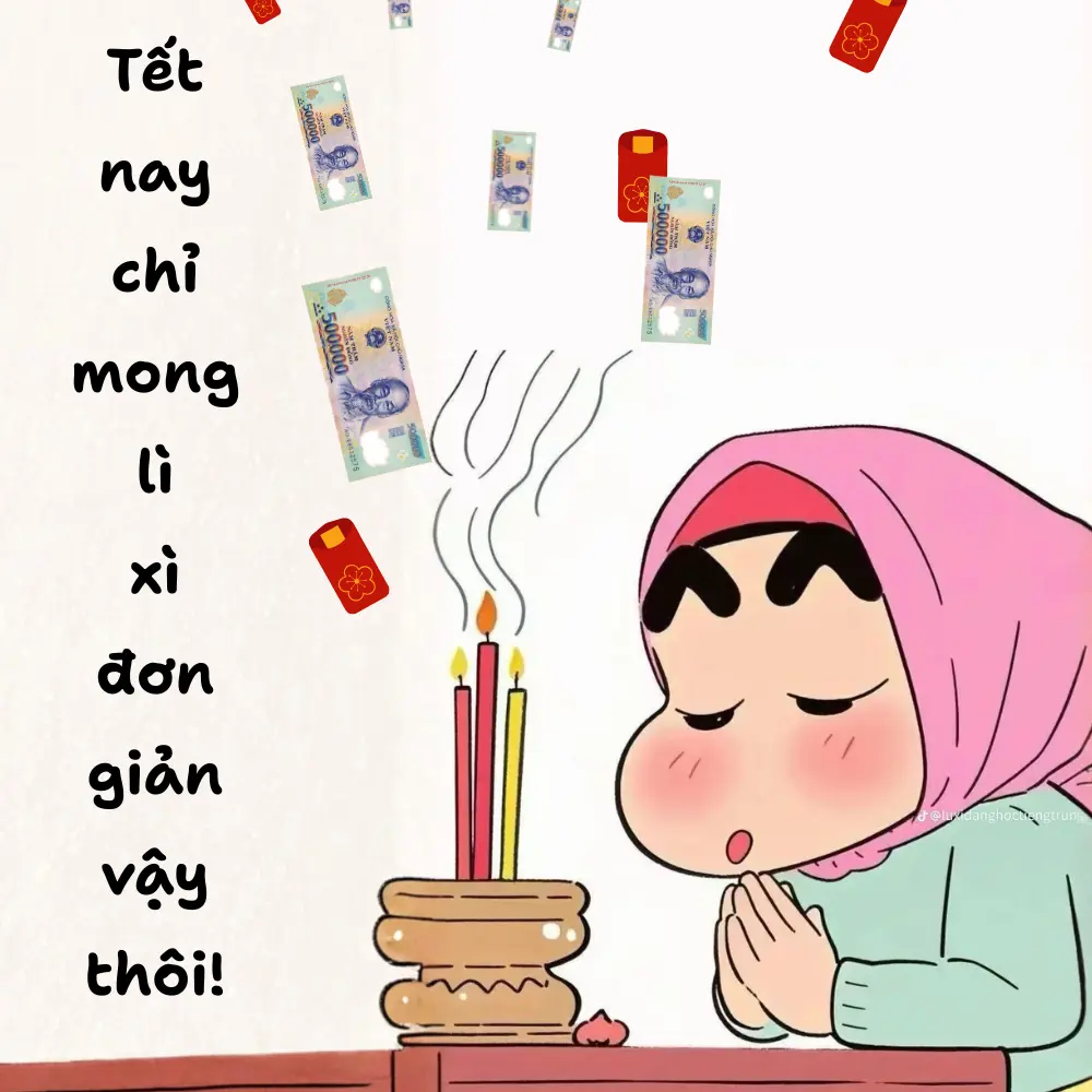 Tết cầu xin lì xì tờ 500k, năm trăm ngàn đồng