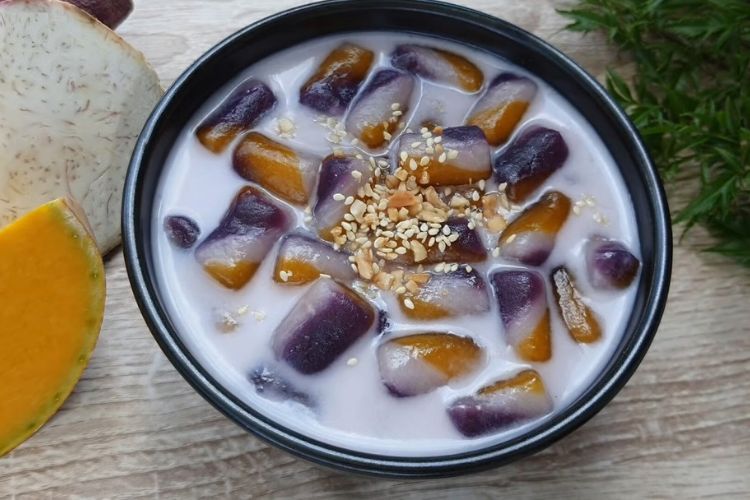 Chè khoai bí đỏ