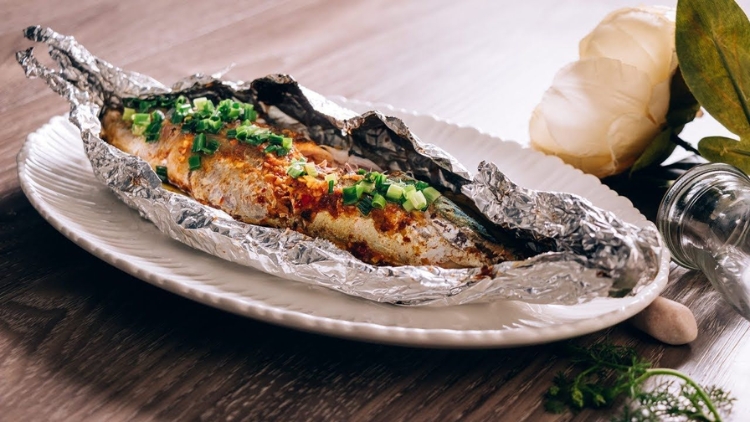 Cá bò da nướng giấy bạc