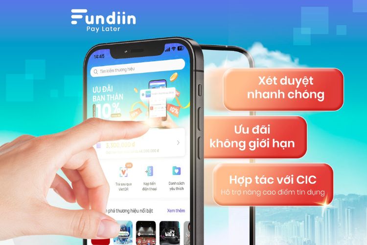 Mua trước trả sau tiện lợi với Fundiin