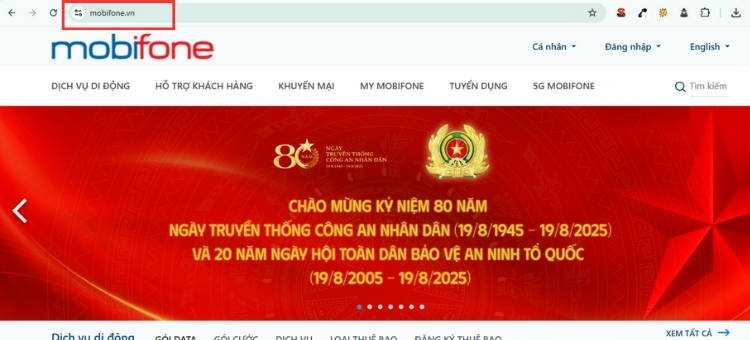 Nạp tiền điện thoại MobiFone cho người khác qua My MobiFone
