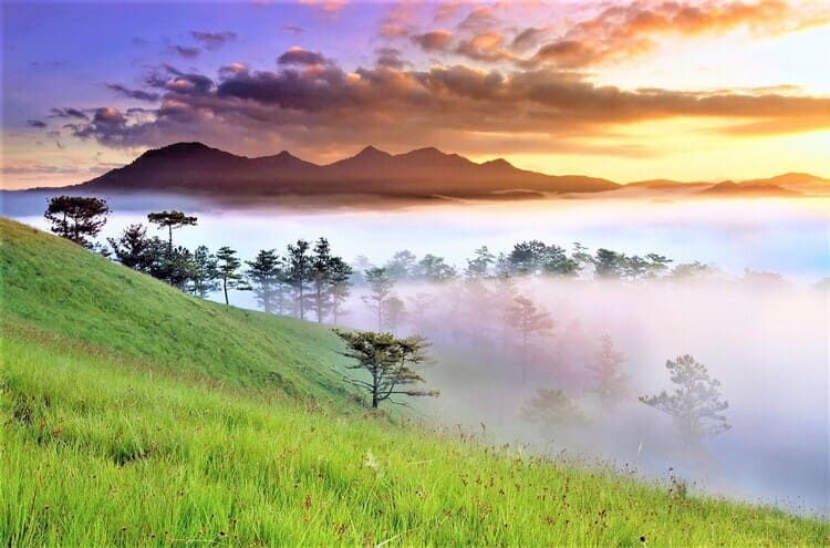 săn mây trên núi Langbiang