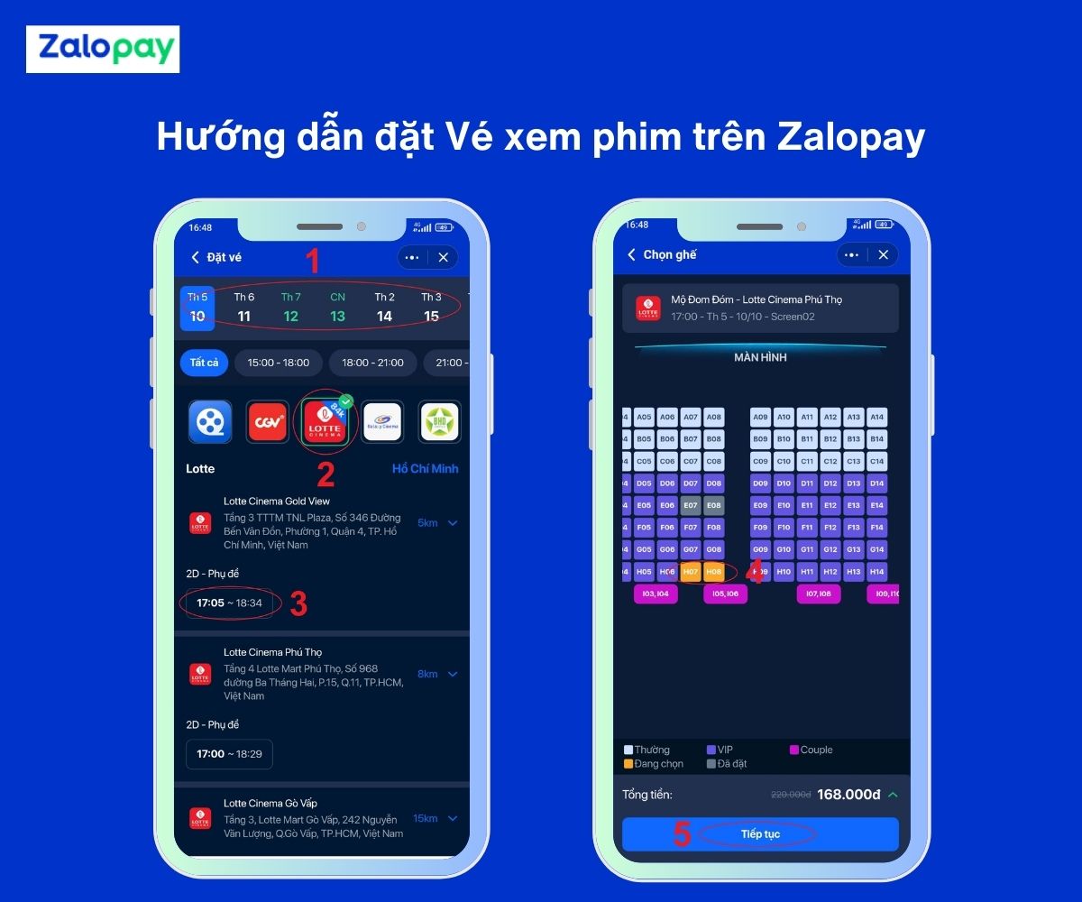 Đặt vé xem phim trên Zalopay