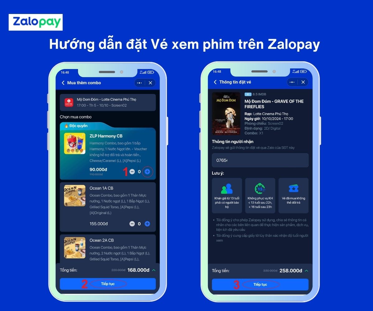 Đặt vé xem phim trên Zalopay