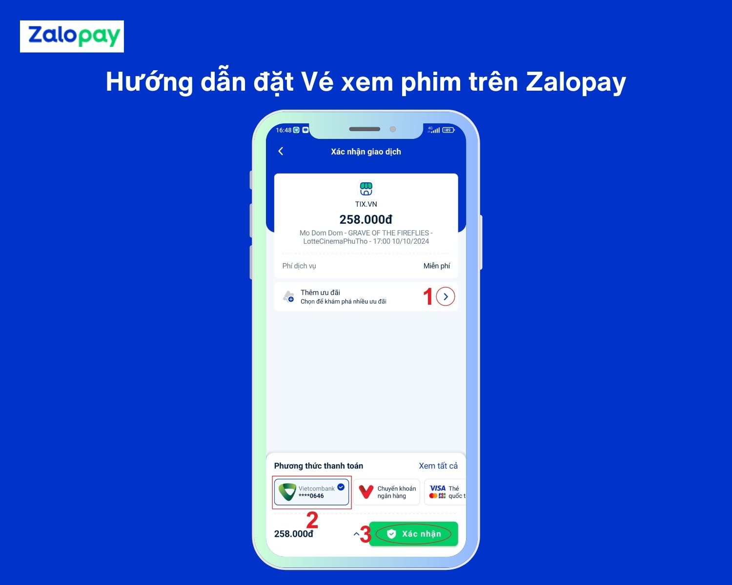 Đặt vé xem phim trên Zalopay