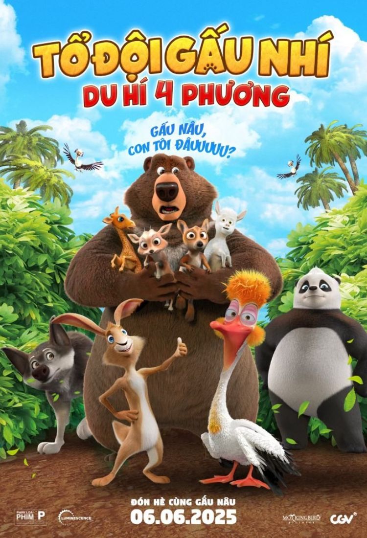 Phim hoạt hình chiếu rạp - Tổ Đội Gấu Nhí: Du Hí 4 Phương