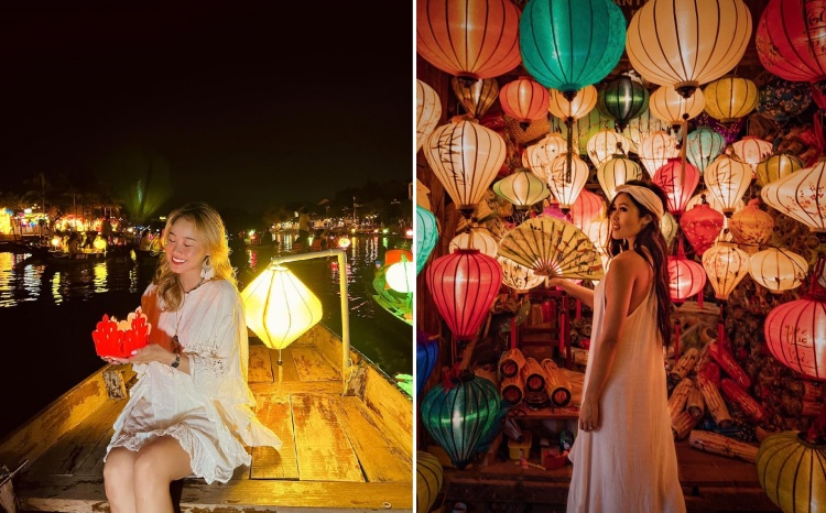 Thả đèn hoa đăng và check in với lồng đèn Hội An