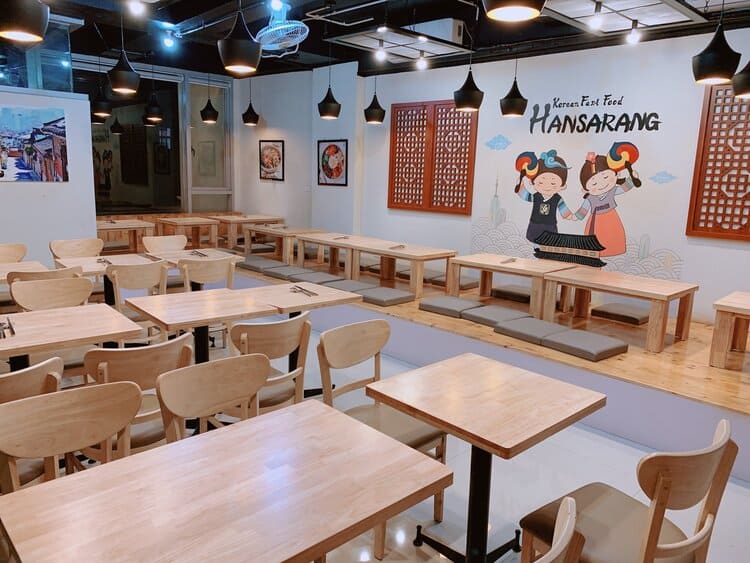 Không gian quán Hansarang - Korean Food