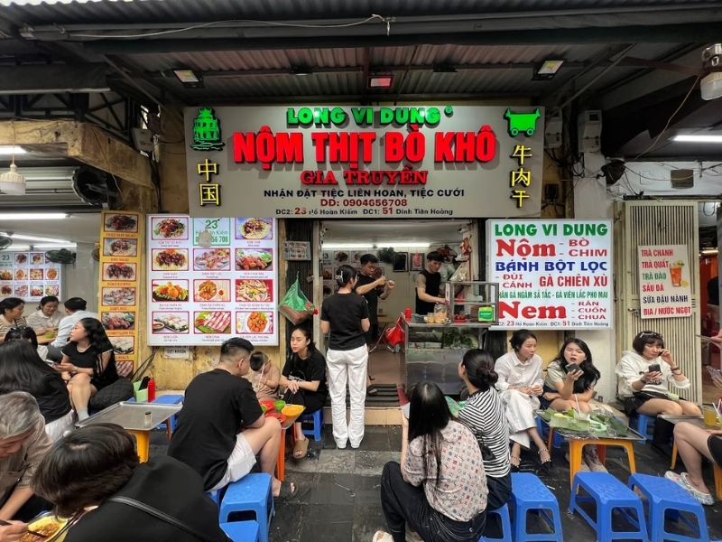 Long Vi Dung Nộm Thịt Bò Khô