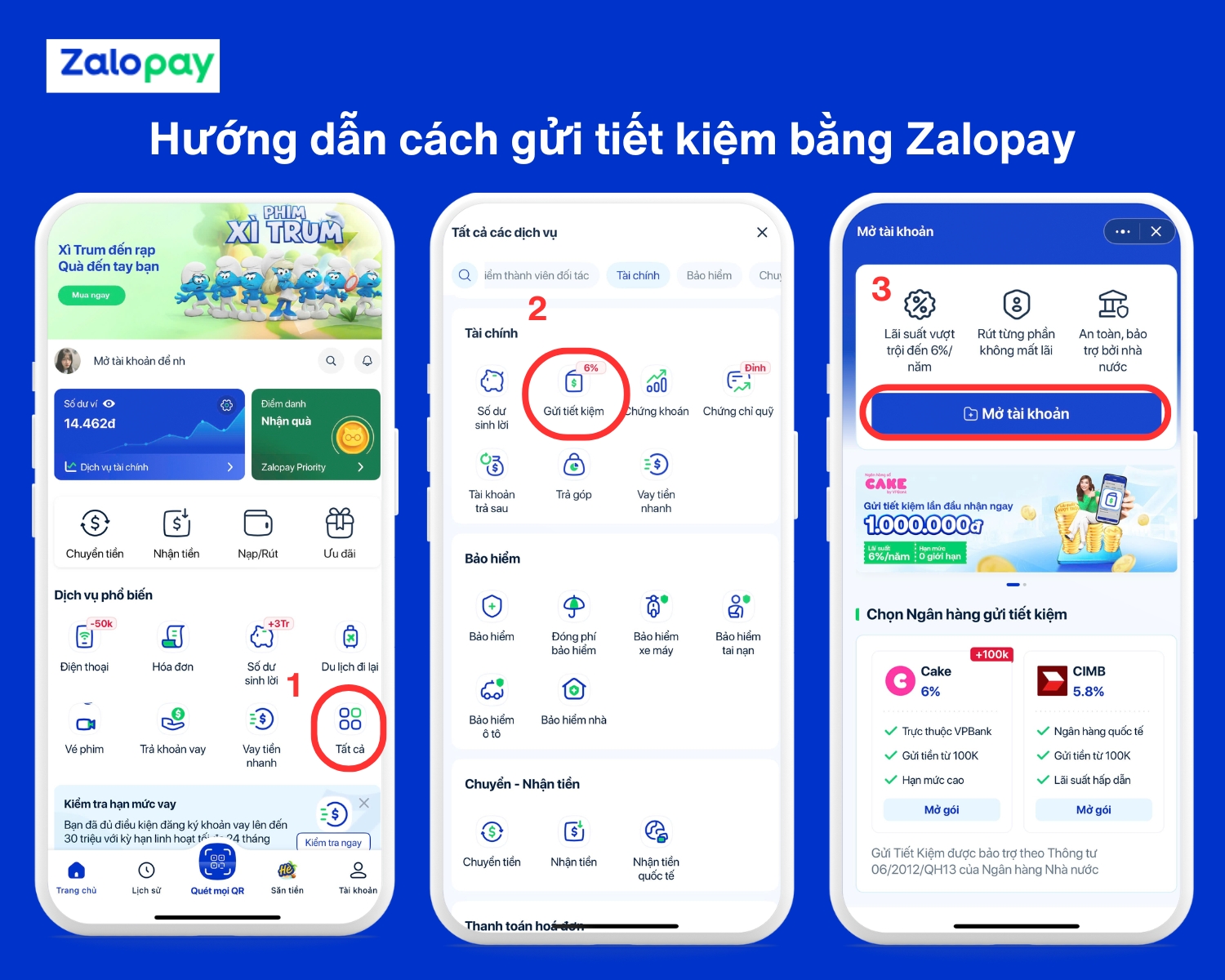 Cách gửi tiết kiệm online thông qua Zalopay
