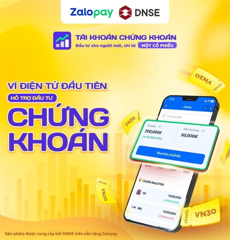 Mở Tài Khoản Chứng Khoán dễ dàng trên Zalopay