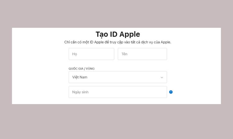 Cách tạo tài khoản iCloud trên máy tính bằng website