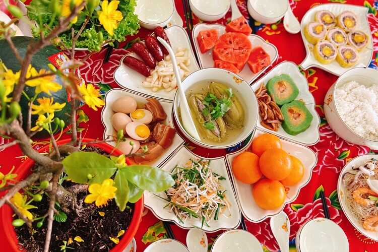 Mâm cúng tất niên người miền Nam