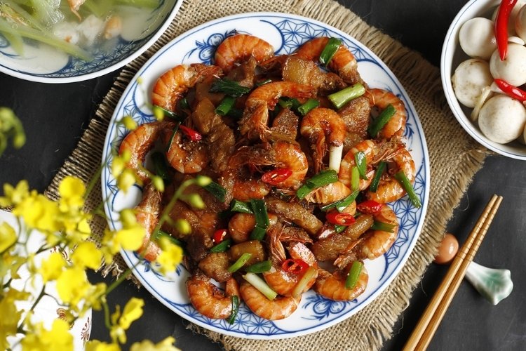 Thịt heo rang tôm