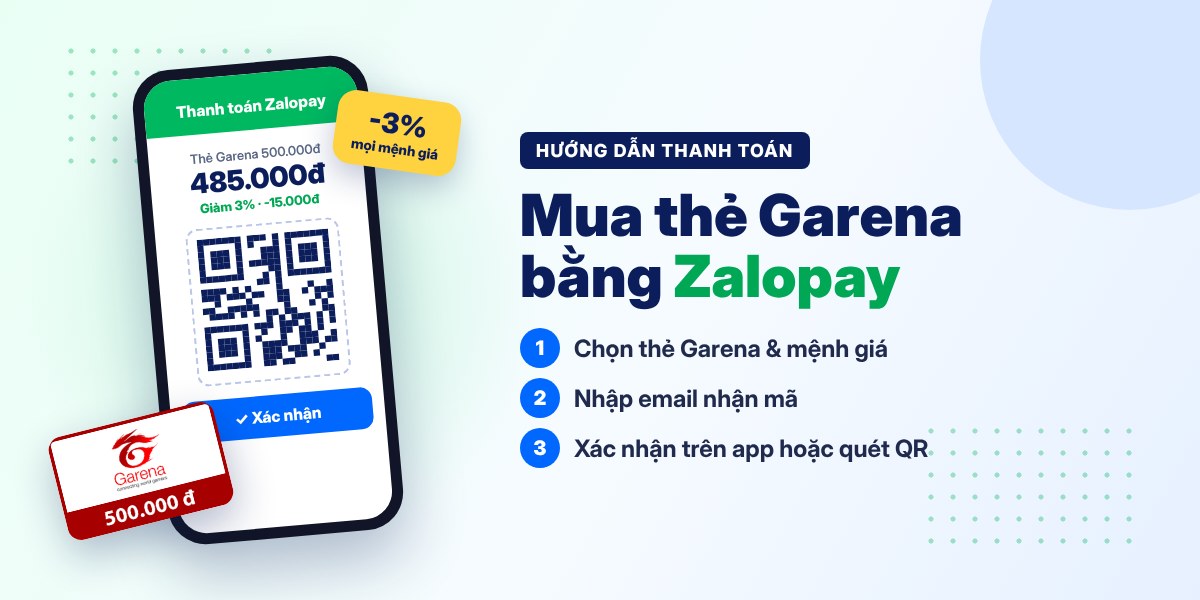 Mua thẻ Garena bằng Zalopay: hướng dẫn thanh toán từng bước