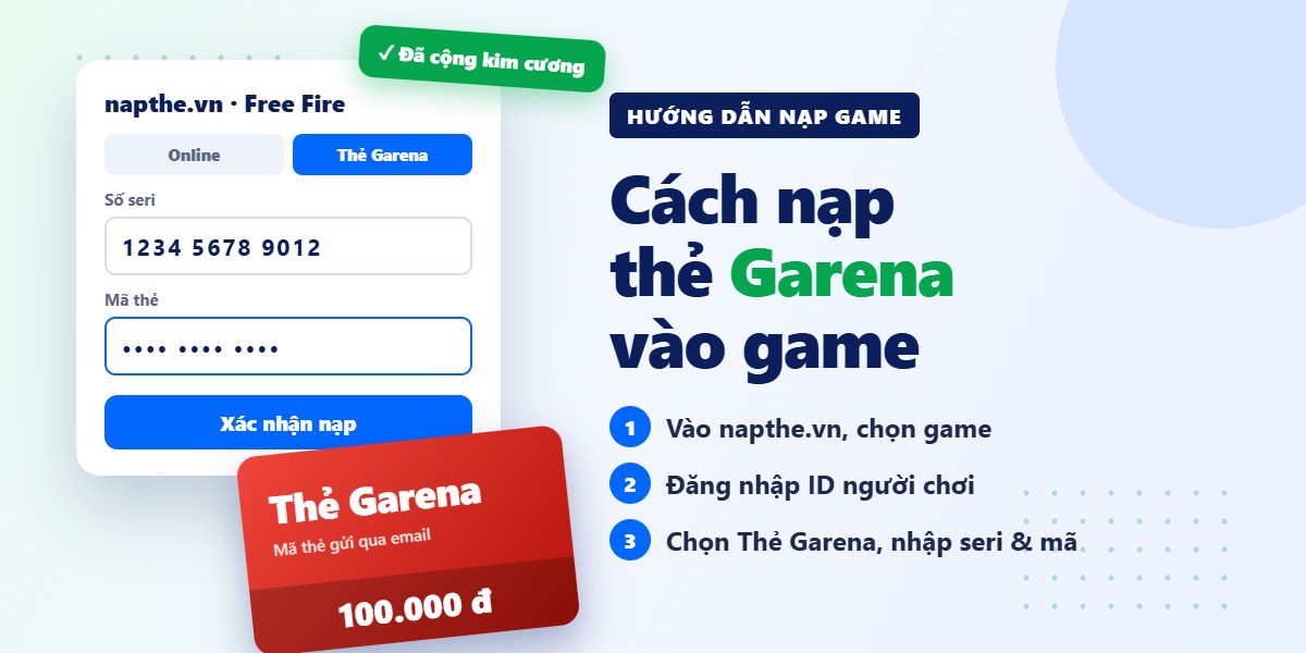 Cách nạp thẻ Garena vào game: hướng dẫn chi tiết 2026
