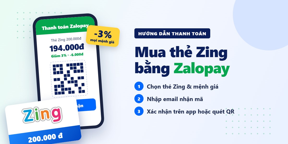 Cách mua thẻ Zing bằng Zalopay: hướng dẫn từng bước