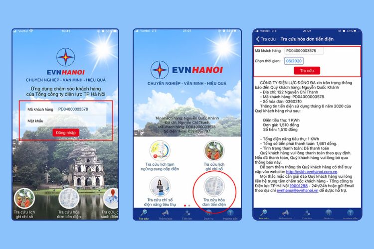 Cách tra cứu hóa đơn tiền điện trên ứng dụng EVN