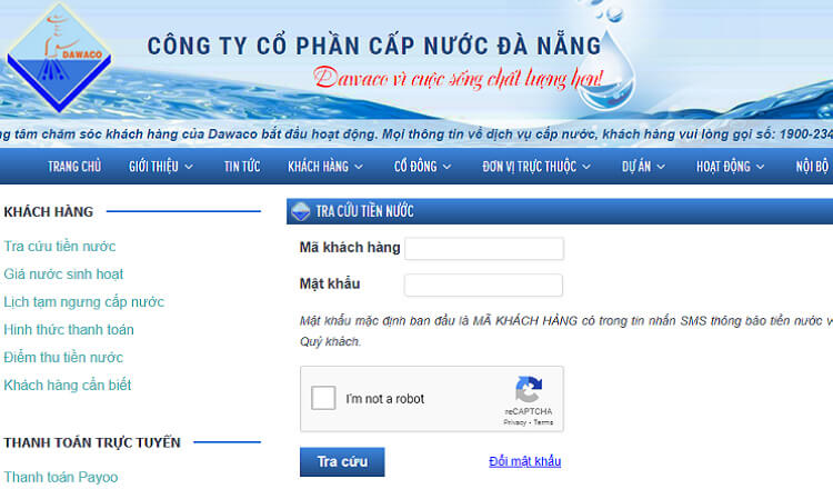 Tra cứu hóa đơn tiền nước qua website công ty cấp nước