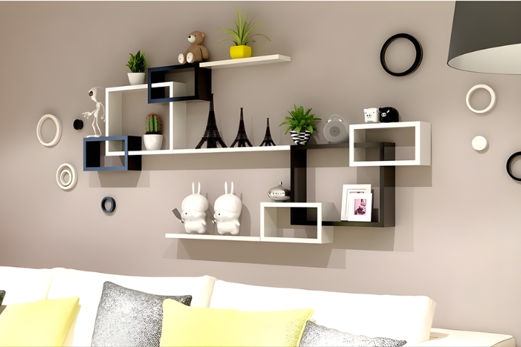 Trang trí Tết với kệ gỗ