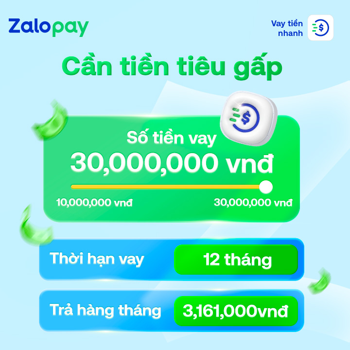 Dịch vụ Vay tiền nhanh bằng CCCD qua Zalopay uy tín, an toàn