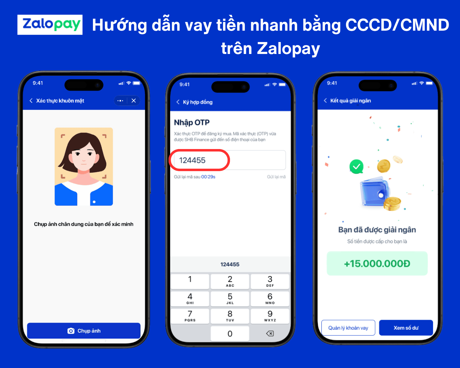 Dịch vụ vay tiền nhanh online chỉ cần CCCD/CMND trên Zalopay.