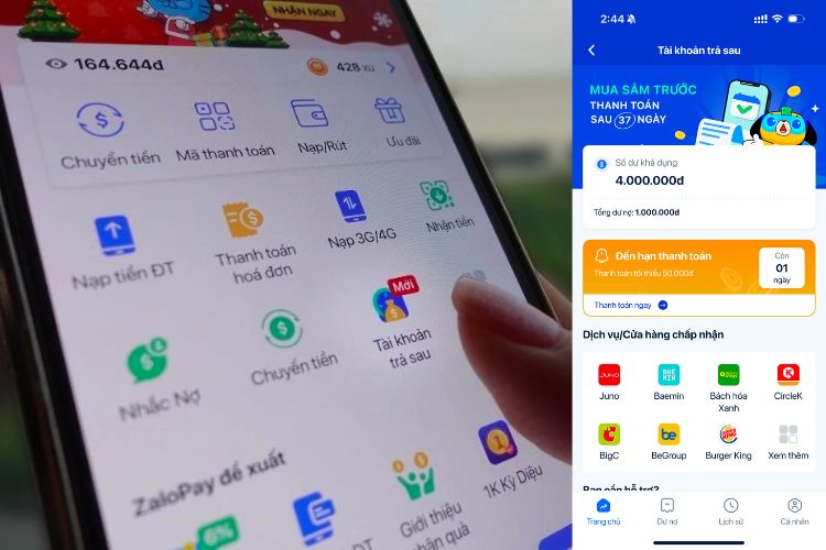Tài khoản trả sau cho phép mua sắm trước và trả tiền sau