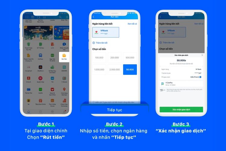 Cách rút tiền từ ứng dụng thanh toán Zalppay về tài khoản ngân hàng