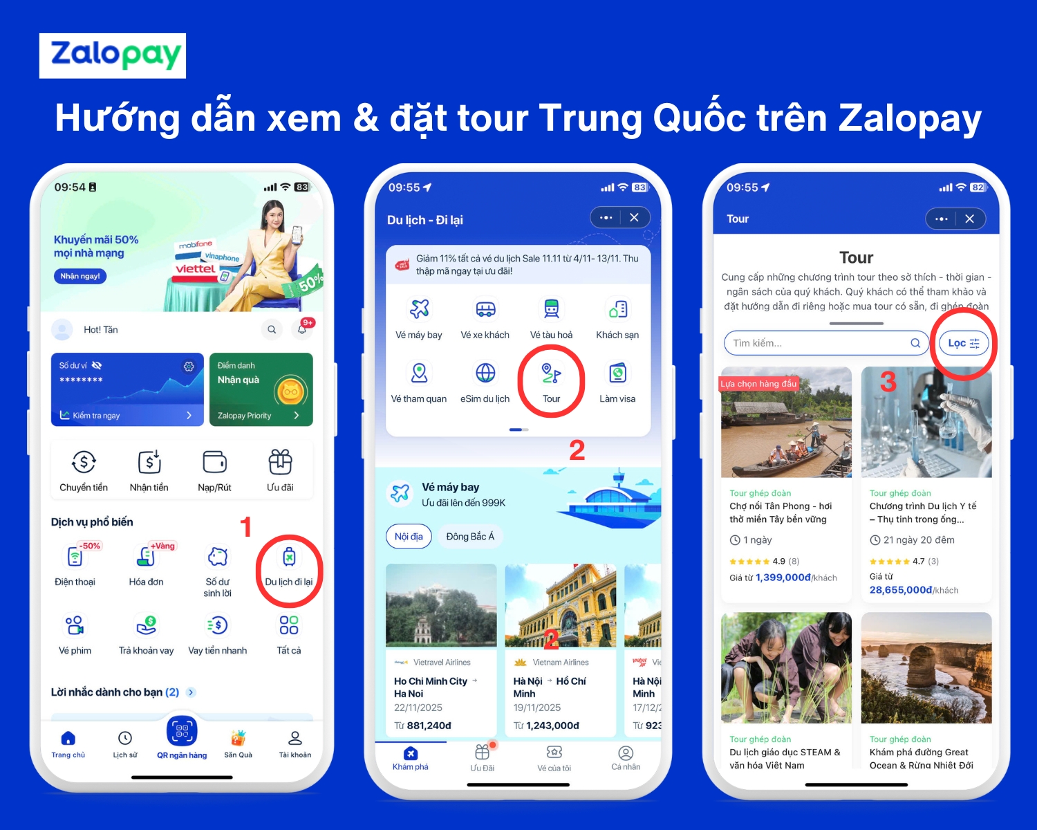 Cách xem & đặt tour Trung Quốc ngay trên Zalopay